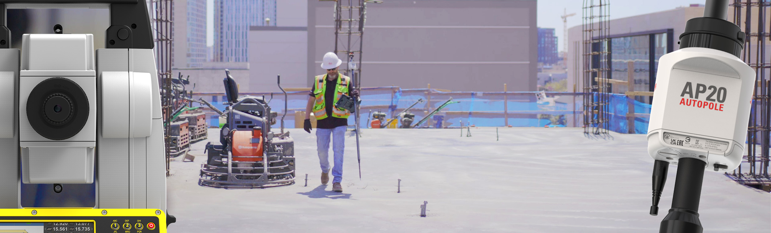Concrete contractors speed up site work with the Leica AP20 AutoPole